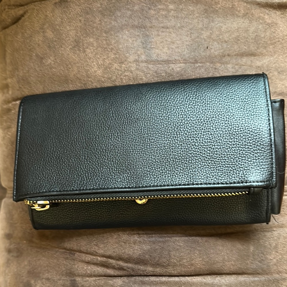 Elegant Black Leather Clutch